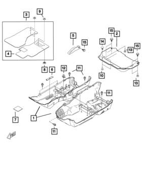 6le43u0daa Mopar Genuine Mat-floor