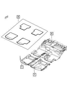 7bq161x9aa Mopar Genuine Mat-floor