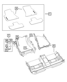7bx00dx9aa Mopar Genuine Mat-front And Rear