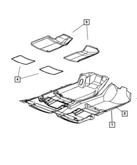 82205013 Mopar Genuine Floor - Front Mat Kit
