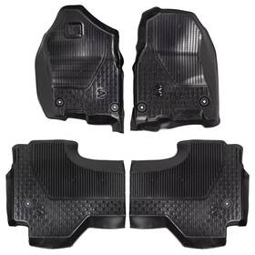 82215323ab Mopar 19-24 Dodge Ram 1500 Dt Quad Crew Cab All Weather Rubber Floor Mats Liners