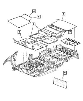 Rk03dk5am Mopar Genuine Rear Floor Carpet