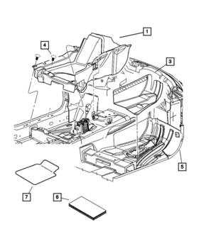 Uu87bd1ae Mopar Genuine Floor Console Carpet Left