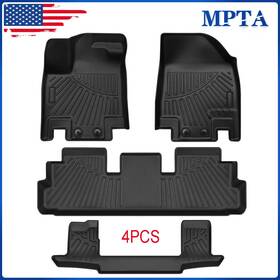 Beysh0002957be Motopart-leisa 4pcs Car Floor Mats Liner 2/3nd Row Bench For 22-23 Nissan Pathfinder Waterproof
