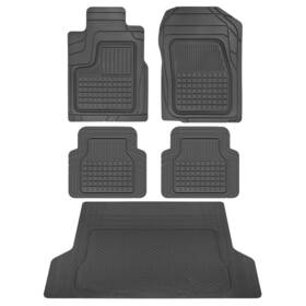 Bb210b3 Motor Trend Performance Plus 5-piece Set Rubber Front And Rear Car Floor Mats A