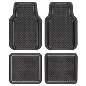 Mtmt-6504-gr Motor Trend Houndstooth Design Rubber Car Floor Mats For Autos Suv Truck And Va