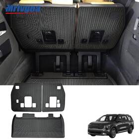 Bm-carnival-2022 Mrivgoa Cargo Liner Backrest Mats Fit 2022-2026 Kia Carnival 8-seat Rear Trunk Accessory