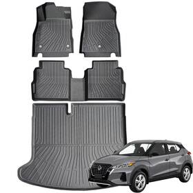 Flcl-kicks-18-24 Mrivgoa001 Floor Mats Cargo Liner Set Fit 2018-2024 Nissan Kicks Accessory Tpe All Weather