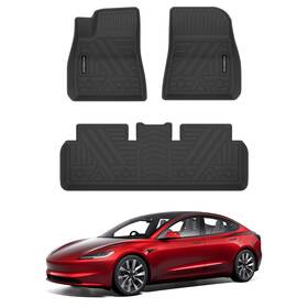 A500-fm-jtm323 Neverland For Tesla 2023 Model 3 Car Floor Mats Carpets Liner All Season Black 3pcs