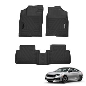 Neva500fmhc Neverland Floor Mat Set 5 Seats Weather Protection Tpe For Honda Civic 2016-2021