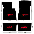 3212200-va New Dodge Challenger Sxt Black Carpet Floor Mats Red Embroidered Logo On All 4