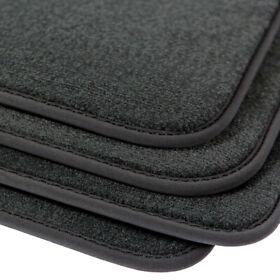 Pb987b01 New Porsche Boxster Black Carpet Car Mats 2005-2012 987 Oem Quality Velour