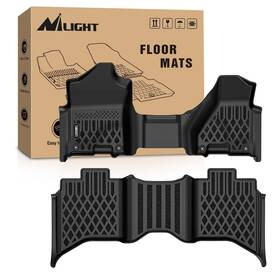 Mat-1083 Nilight Tpe Floor Mats For Dodge Ram 1500 2500 3500 Bench Seat Crew Cab 2013