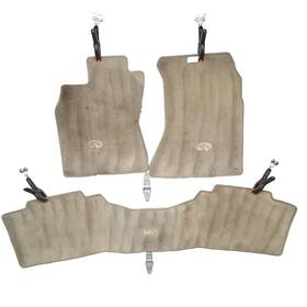 999e2-qp000 Nissan Infiniti M45 Oem 2003 2004 Front Rear Beige Carpet Floor Mat Set - 3 Piece