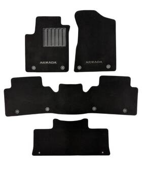 T99e2-5zw1b Nissan Carpet Floor Mats For 2019 To 2024 Armada Genuine Oem Black Full Set