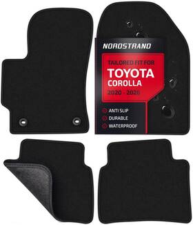 Cm-tce210 Nordstrand Floor Mats For Toyota Corolla 2020 2021 2022 29.6 X 21.6 1 Inches Black