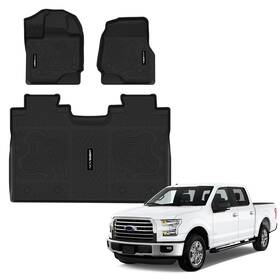 Nova500-fm-f150d Novsight Car Floor Mats Liners Fit For 2015-2024 Ford F-150/f-150 Super Crew Cab