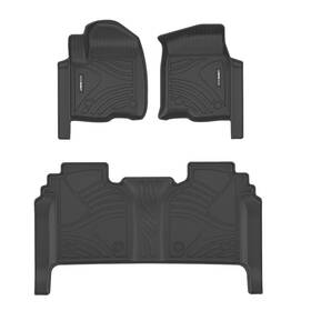 Nova500fmjcs1923 Novsight Floor Mats Liner Combo Set For Chevy Silverado 2019 2020 2021 2022 2023