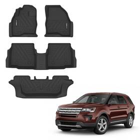 Nova500fmjfexq1619 Novsight Floor Mats For Ford Explorer 2016-2019 7 Seater Custom Fit Front And Rear Row