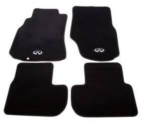 Fmr-600 Nrg Floor Mats For Fits 2003-2006 Infiniti G35 With Emblem Logo 4-piece Set