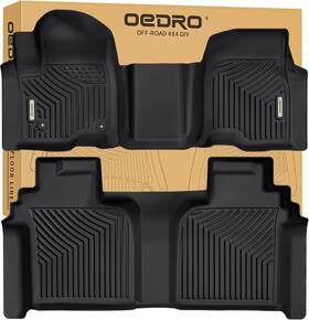 Oedro 197839273771 Floor Mats Fit 2019-2026 Chevrolet Silverado Sierra Crew Cab Bench Seat 1st 2nd