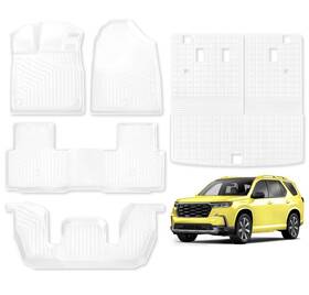 Oedro 197839874541 3row Floor Mats Cargo Liner Backrest Mat For 2023-2025 Honda Pilot All Weather