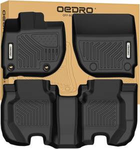 Oedro 840265234815 Floor Mats For 2015-2020 Honda Fit Custom Front And 2nd Row All-weather Tpe