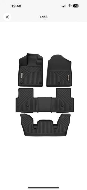 Beysh0005960be Oedro 3 Row Floor Liners Mats Set For 2023-2025 Honda Pilot Tpe All Weather 4pcs