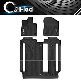 Beysh7nhyi Oedro Floor Mats For 2021-2025 Toyota Sienna 8 Seater Tpe All Weather 3d Car Liners