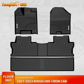 Beysh8imv8 Oedro Tpe Floor Mats For Honda Ridgeline 2017-2025 1st And 2nd 3rd Row Liners