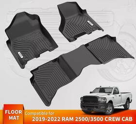 Beyshnjzd6 Oedro Tpe Rubber Floor Mats Liners For 2019-2024 Ram 2500 3500 Crew Cab All Weather