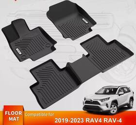 F09eoti1076 Oedro Floor Mats For 2019-2024 Toyota Rav4 Rav-4 Tpe All Weather Front And Rear Liners