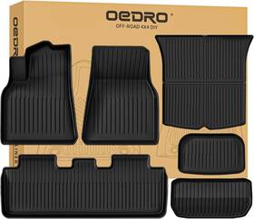 Maoedhhlur-213 Oedro Floor Mats Fits For Tesla Model Y 5-seater 2025 2024-2020 Custom Black