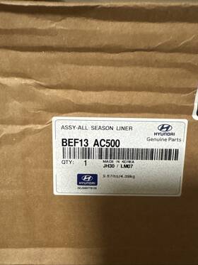 Bef13-ac500 Oem Usa- New Hyundai Kona All-weather Mats Genuine Accessories