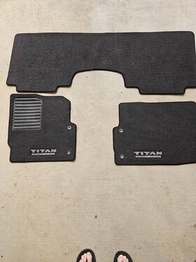 Beyshb4g0j Oem Floor Mats Liner For 2017-2021 Nissan Titan Crew Cab All Season Waterproof Tpe