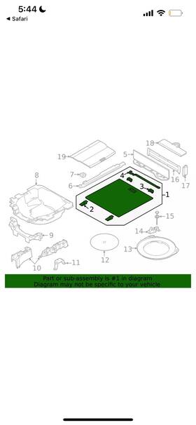 Lr151584 Oem Jlr Rear Trunk Cover Carpet/black