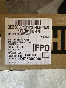 Pof13-au100 Oem 2025 Hyundai Tucson All Weather Floor Mats Genuine Parts