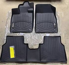 11b-061-541-dsp Oem Volkswagen 441637-1-2 2021-2024 Vw Id.4 Black Muddybuddy Floor Liners Mats Set 3 By Weathertech