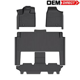 Oed-cpd-dgc508-1-bk Oemdirect Fits 08-20 Dodge Grand Caravan 08-16 Town And Country 3d Floor Mats All Season Tpe