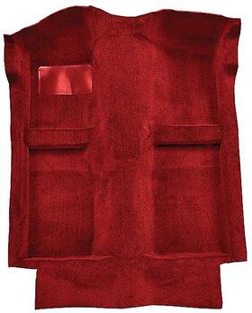 A4025a02 Oer Authorized 1983-93 Mustang Molded Carpet Set Convertible Passenger Area Cut Pile Red