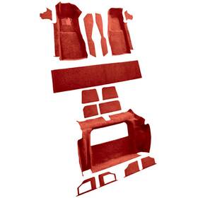 Vt1121021 Oer Authorized 1981-82 Chevrolet Corvette Complete Molded Carpet Set Cutpile Red
