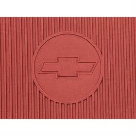 B73002 Oer 67-69 Camaro Red Rubber Bow Tie Floor Mat Set