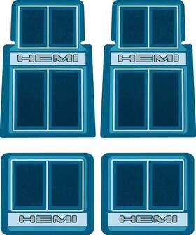 Md690507 Oer 4 Piece Blue Carpeted Inch Hemi Floor Mat Set For 1960-1976 Mopar Models