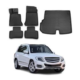 Omac 4732444-250f For Mercedes-benz Glk350 10-15 Floor Mat And Cargo Liner Set Classic 1st 2nd