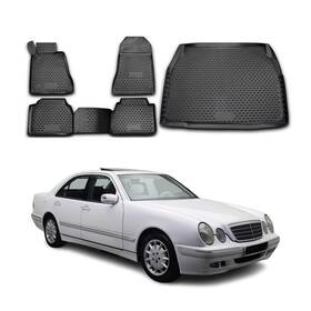 4755444-250 Omac Classic 1st 2nd Row And Cargo Black Floor Mat Liner Set