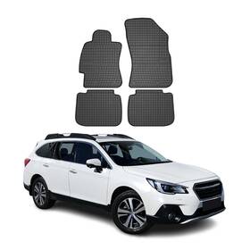 6815484 Omac Floor Mats Liner For Subaru Outback 2015-2019 Black Rubber All-weather 4pcs