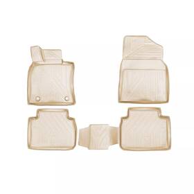7021444fbg Omac Floor Mats Liner For Toyota Camry 2018-2024 Beige Tpe All-weather 4 Pcs