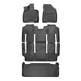 7059444-250 Omac Floor Mats And Cargo Liner Full Set For Toyota Sienna 2021-2025 7 Seats Black