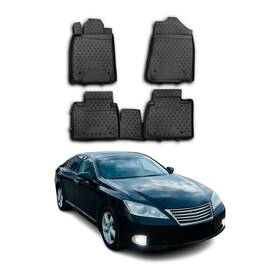9992444 Omac Floor Mats Liner For Lexus Es 350 2007-2012 Black Tpe All-weather 4 Pcs 9992444 Omac Floor Mats Liner For Lexus Es 350 2007-2012 Black Tpe All-weather 4 Pcs