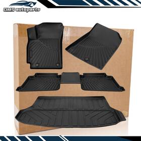 By-01r-05s Oms Car Floor Mats And Trunk Cargo Liner For Kia Seltos 2021-2024 3d Tpe Full Set